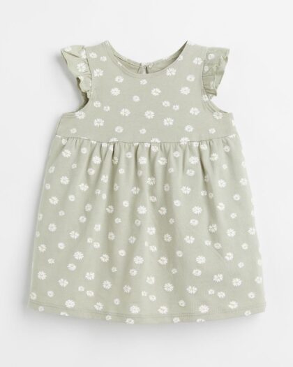 Ruffle-trimmed Jersey Dress