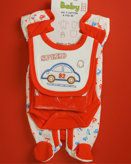 Newborn Baby Starter Set – 6 Piece Red | Imported Baby Clothes in Pakistan