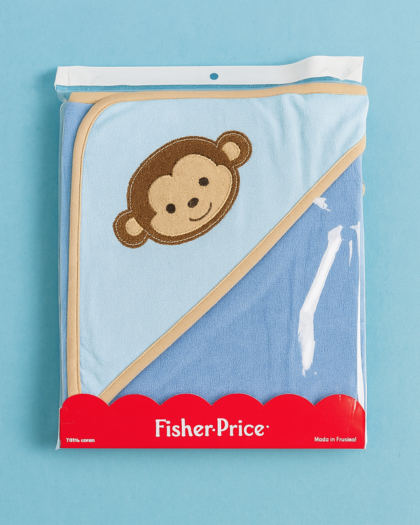 Hooded Bath Towel for Baby | New Born Baby Towel |Blue | Monkey| Imported