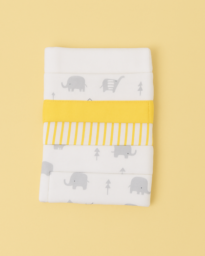 Wash Cloth Set of 6 for Infant Baby | Yellow White