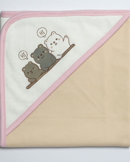 Infant Wrapping Sheet Light Beige Pink