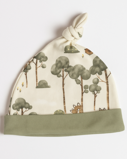 Cap for Baby | Green Tree | Green Color New Born Baby Cap