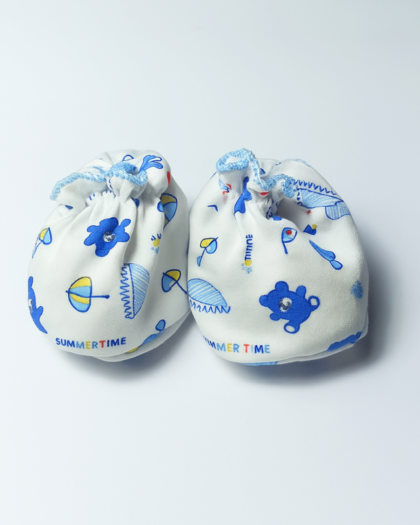 Set of 3 Booties for Baby Boys| Baby Girls | Orange | Blue