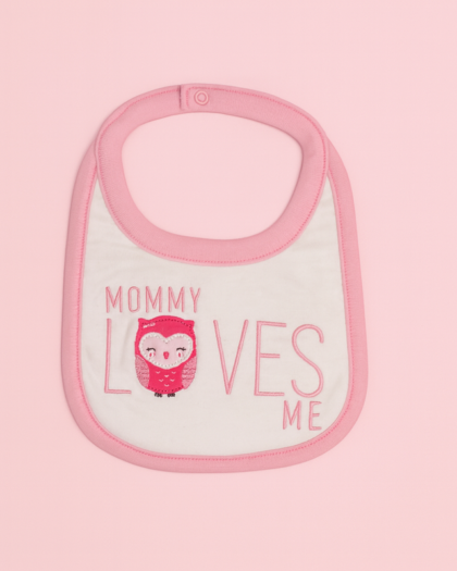 Bib for Baby | Pink | Mommy Loves Me | Imported
