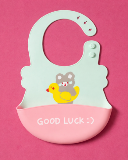 Silicon BPA & PVC Free Bib For Baby | Blue Pink