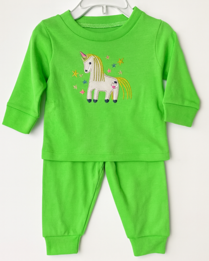 Cotton Pajama Shirt for Baby Girl Boy | Green