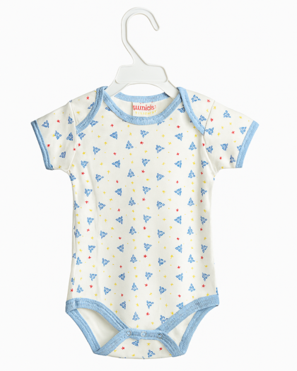 Baby Body Romper | Blue White Tree