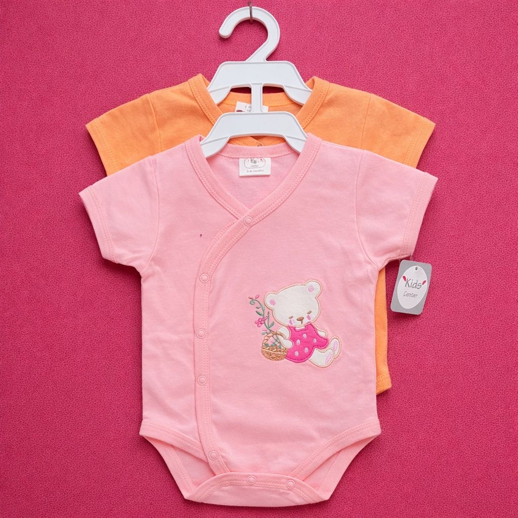 Newborn 2pc Romper set Pink|Orange