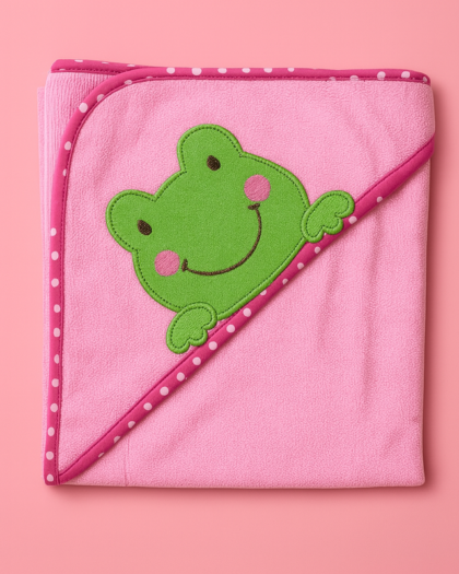 Hooded Towel for Baby- Pink  | Imported
