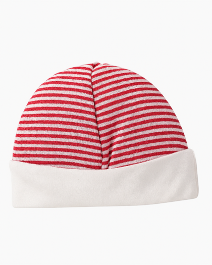 Red Stripe Baby Cap | New Born Baby Caps