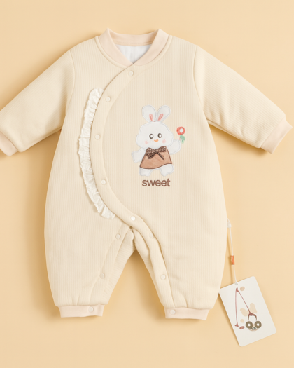 Baby Romper for Winter | Quilted Romper | Imported