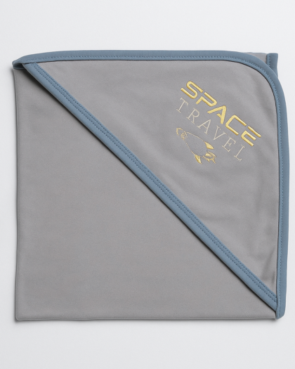 Infant Wrapping Sheet Hooded Grey Space Travel