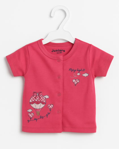 Baby Girl Boy T-Shirt | Pink | Button Down