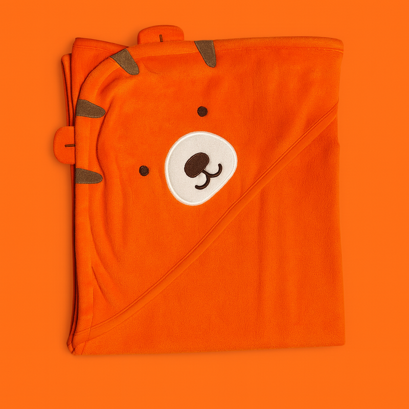 Hooded Towel for Baby- Orange | Imported