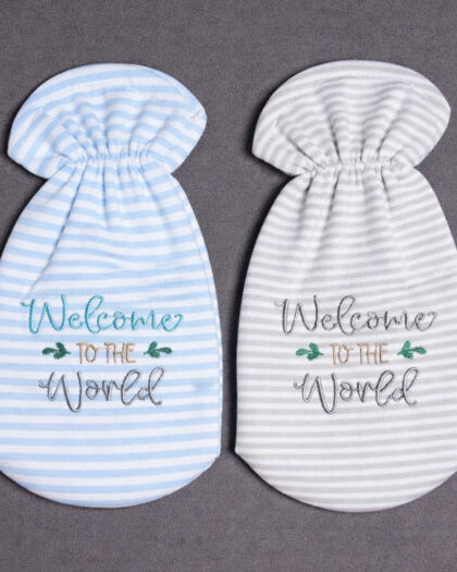Feeder Cover Set of 2 | Blue and Grey Stripe