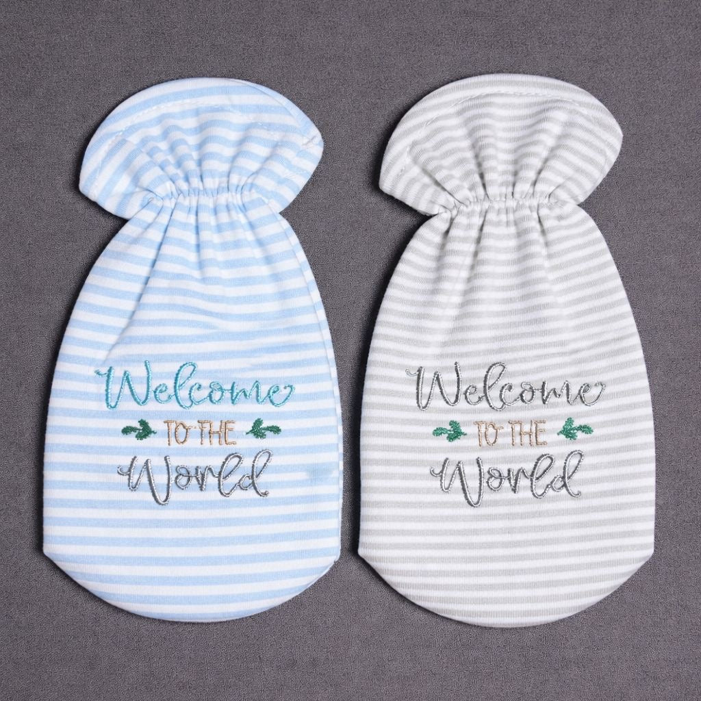 Feeder Cover Set of 2 | Blue and Grey Stripe