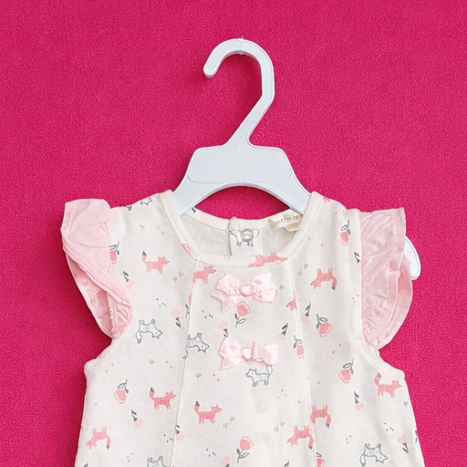 Pink White Half Romper For Baby Girl | Summer - Image 2