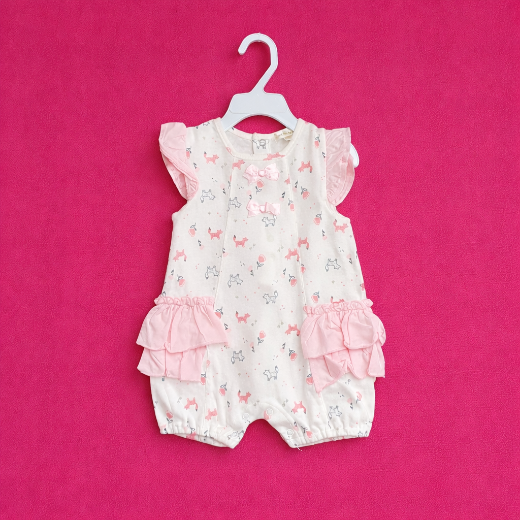 Pink White Half Romper For Baby Girl | Summer - Image 4