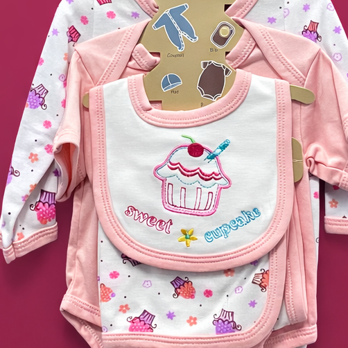 Baby Starter Set – 5 Piece Pink | Imported Baby Clothes in Pakistan - Image 2