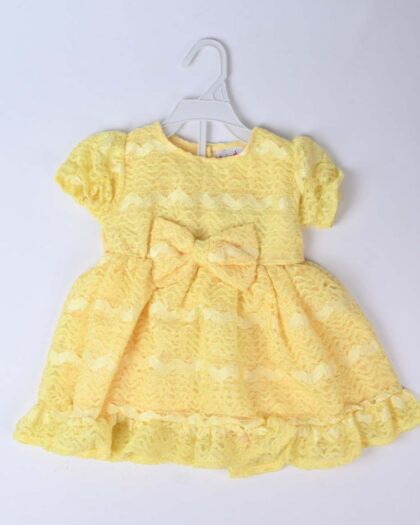 Fancy Yellow Bella Frock for Infant Girls | Imported Baby Girl Dress