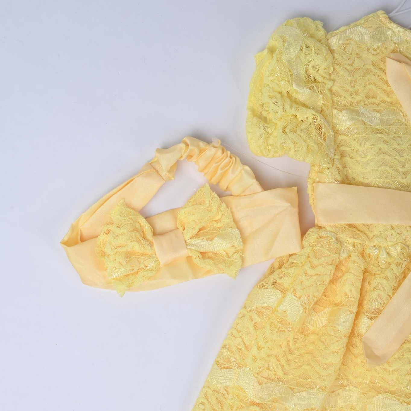 Fancy Yellow Bella Frock for Infant Girls | Imported Baby Girl Dress - Image 4