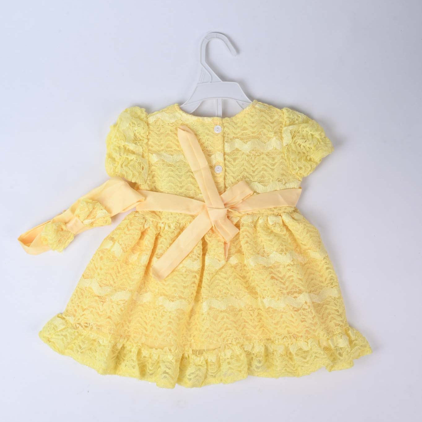 Fancy Yellow Bella Frock for Infant Girls | Imported Baby Girl Dress - Image 5