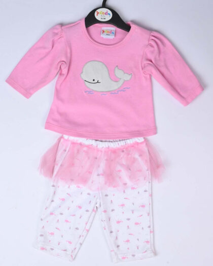 2 piece Pink Pant Shirt Set For baby girls| Imported