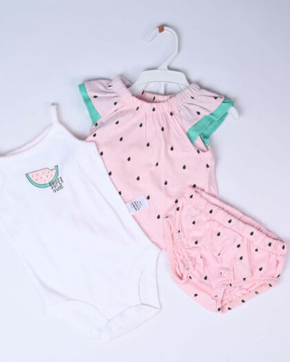 3 piece  Watermelon Romper Set For baby girls| Imported
