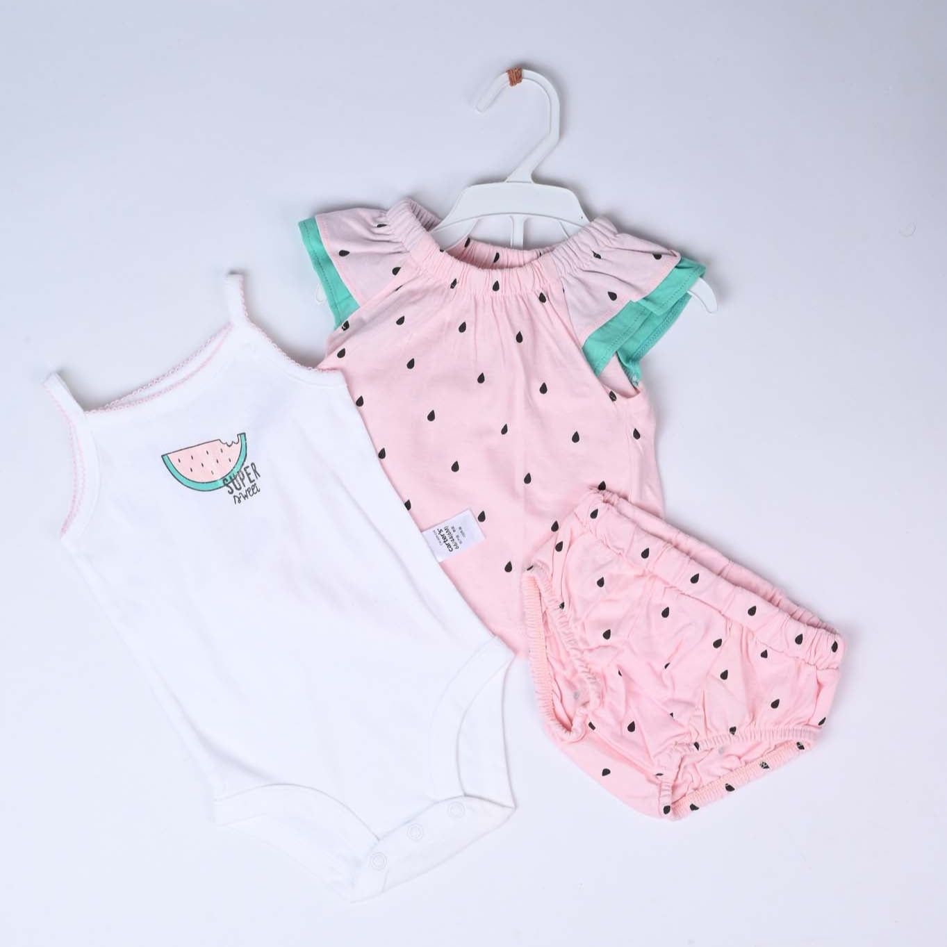 3 piece Watermelon Romper Set For baby girls| Imported