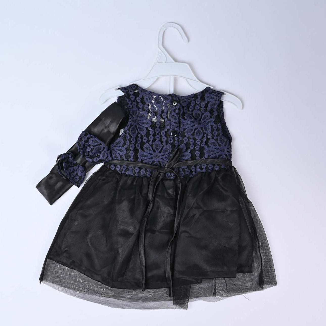 Fancy Black Frill frock with Head Band - Image 2