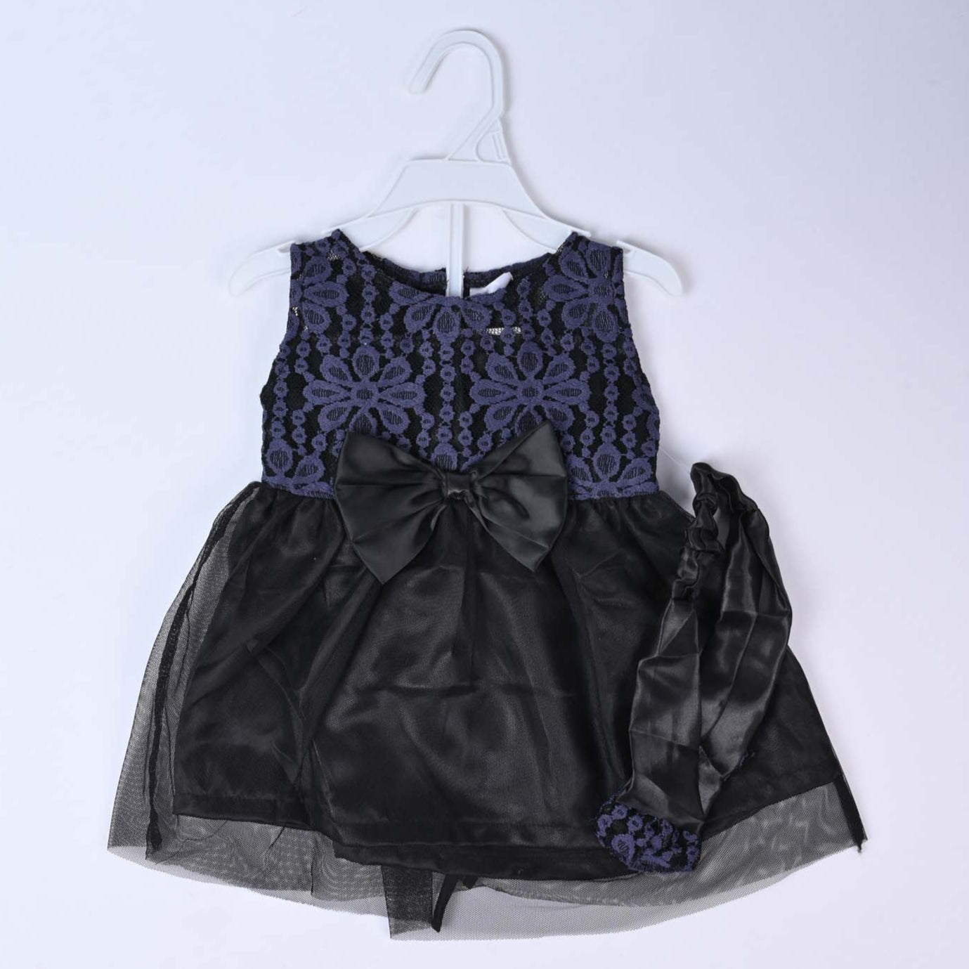 Fancy Black Frill frock with Head Band