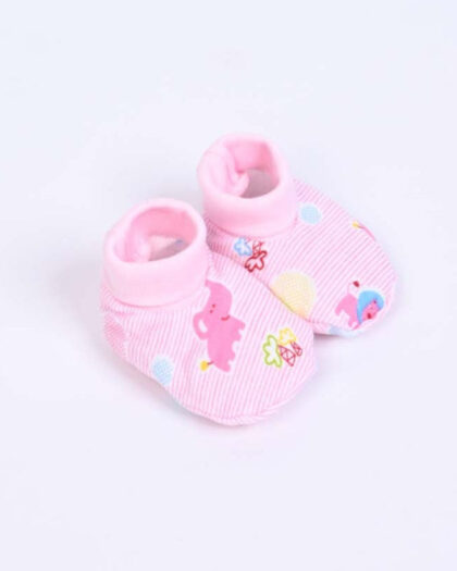Infant Baby Pink Booties For Girls Set of 2 | Mix | TND108