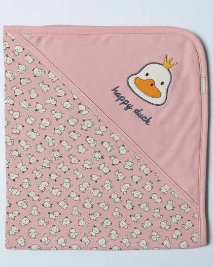 Baby Soft Wrapping Sheet Hooded Happy Duck