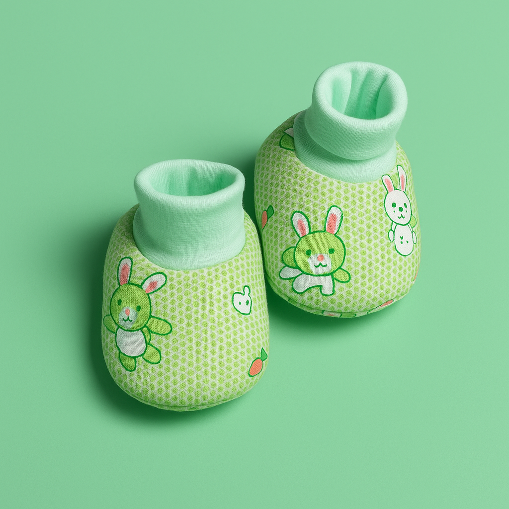 Infant Baby Pack of 3 Booties Green | Imported