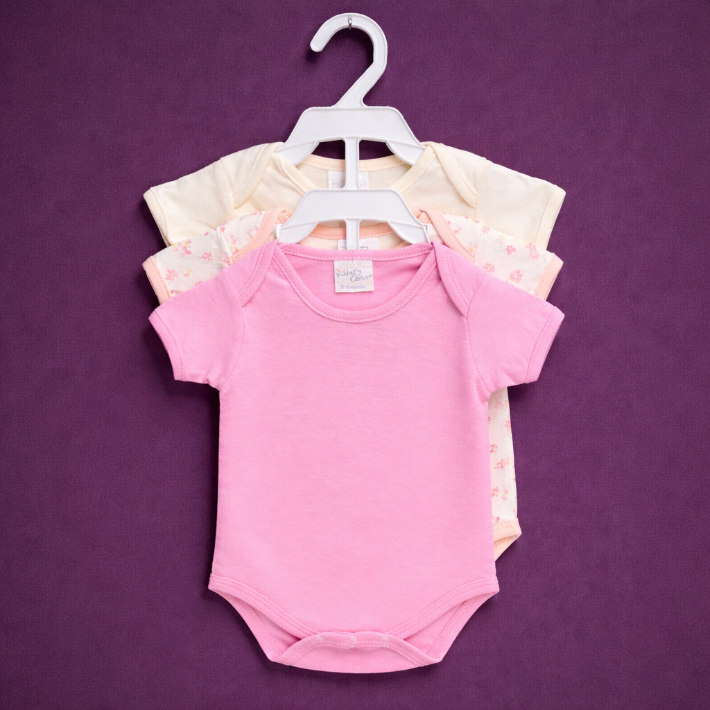Newborn 3pc Romper set Pink