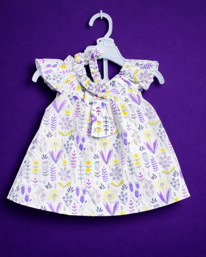 3 PC Floral Frock for Baby Girl | Head Band | Matching Shorts | Pink