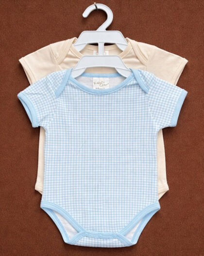 Newborn 3pc Romper set Beige|Blue