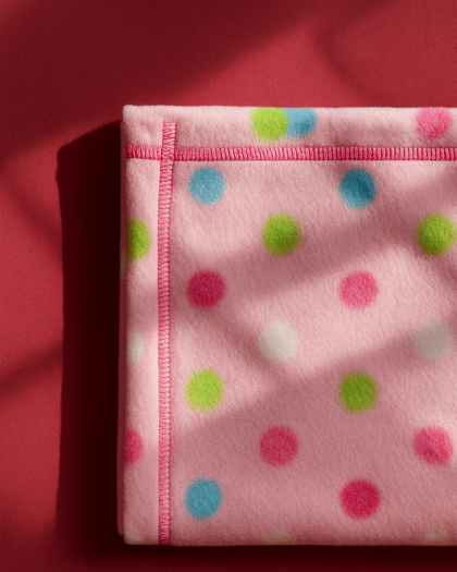 All Weather Blanket for Baby | Imported Pink Polka Dots Cover For infants