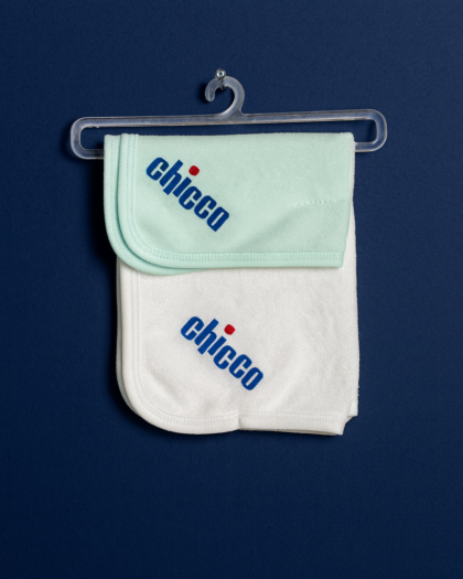 Burp Cloth for Baby | White Blue | Set of 2 | Imported