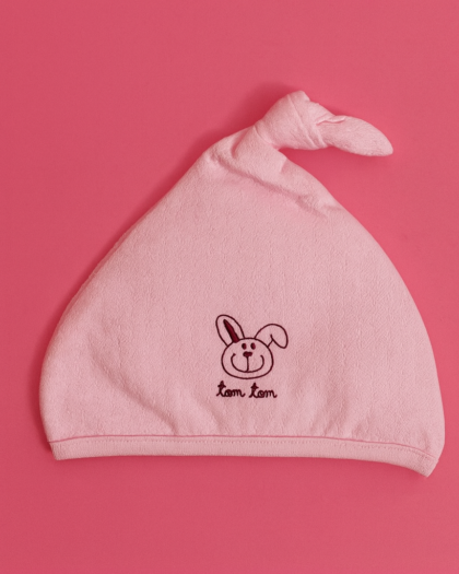 Tom Tom Knot Cap for Baby Blue and Pink | New Born Baby Cap