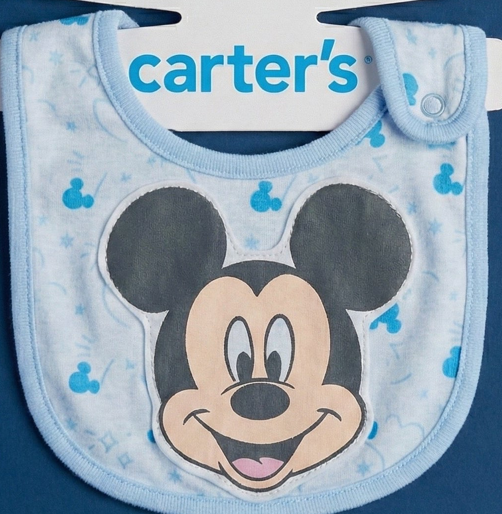 Bib for Baby | Mickky Mouse Blue Bib | Imported - Image 2