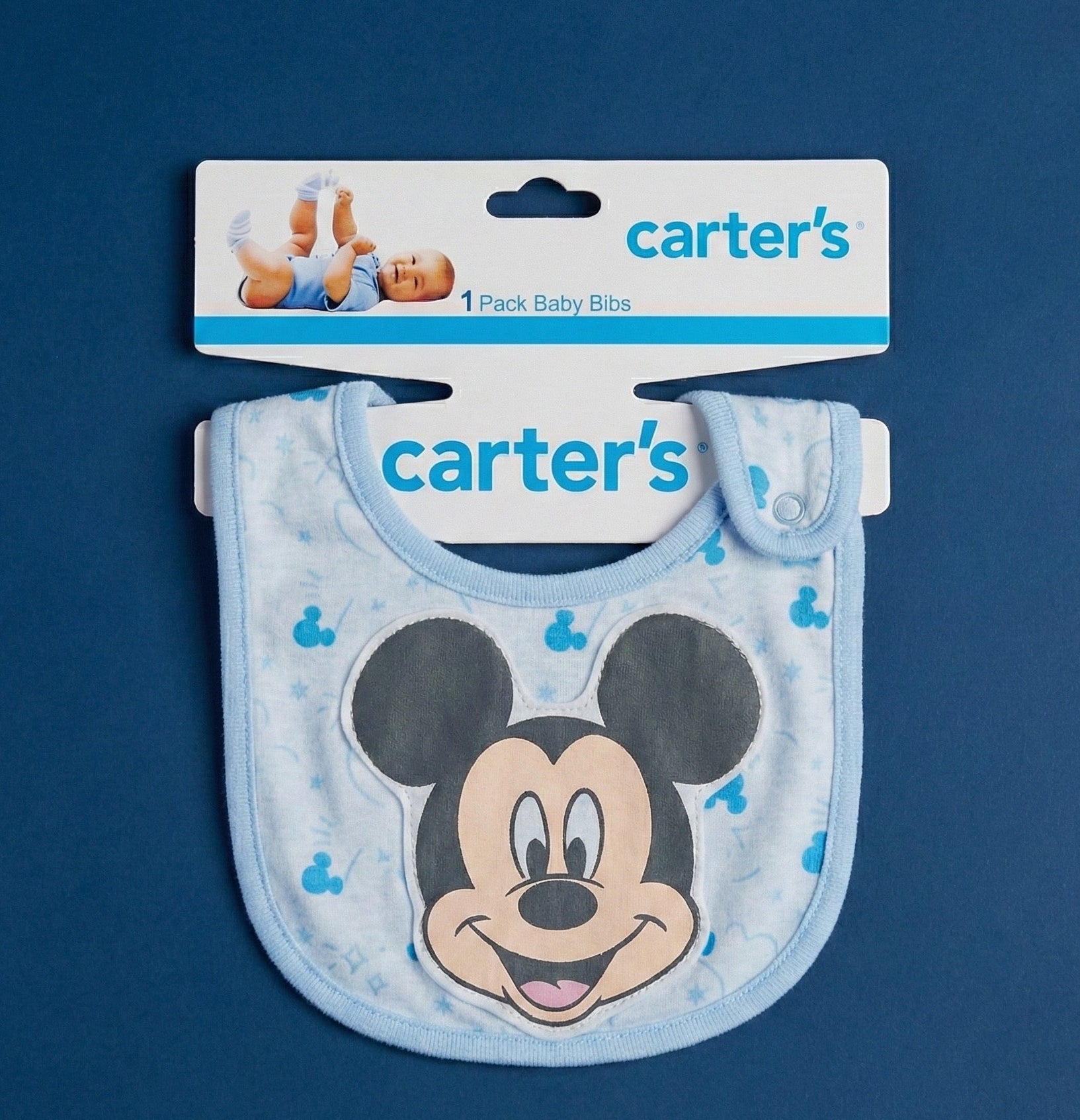 Bib for Baby | Mickky Mouse Blue Bib | Imported - Image 3