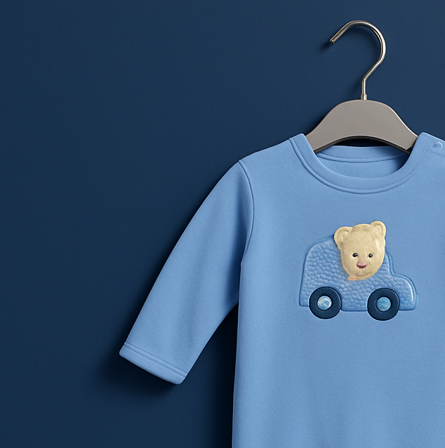 Full Body Suit For Baby | Light Blue Romper for Winters - Image 3