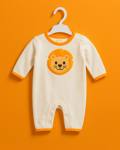 Body Suit For Baby | Orange Lion Romper