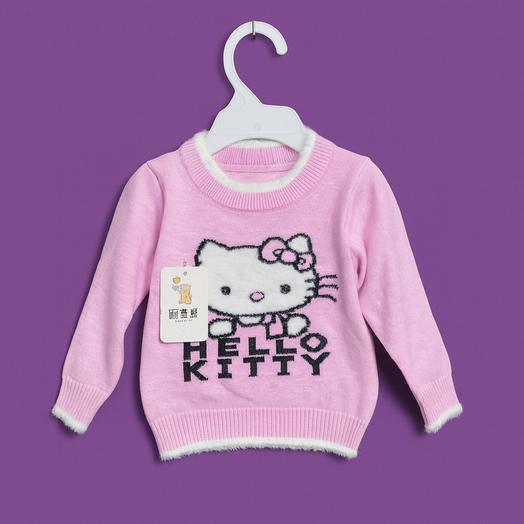 Hello Kitty Baby Sweater | Red and Lilac Colors | Sweater for Baby - Image 3