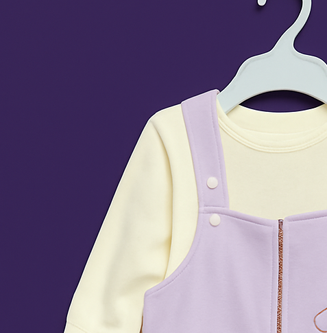 Baby Body Suit with Separate T-Shirt | Adjustable Strap | Pink - Image 3
