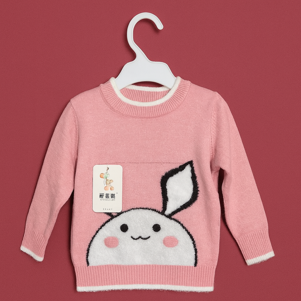 Baby Girl Body Suit | Lilac and Tea Pink Sweater for Baby - Image 3