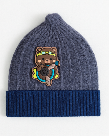 Winter Cap For Baby | Knitted Purple Blue Cap for infant