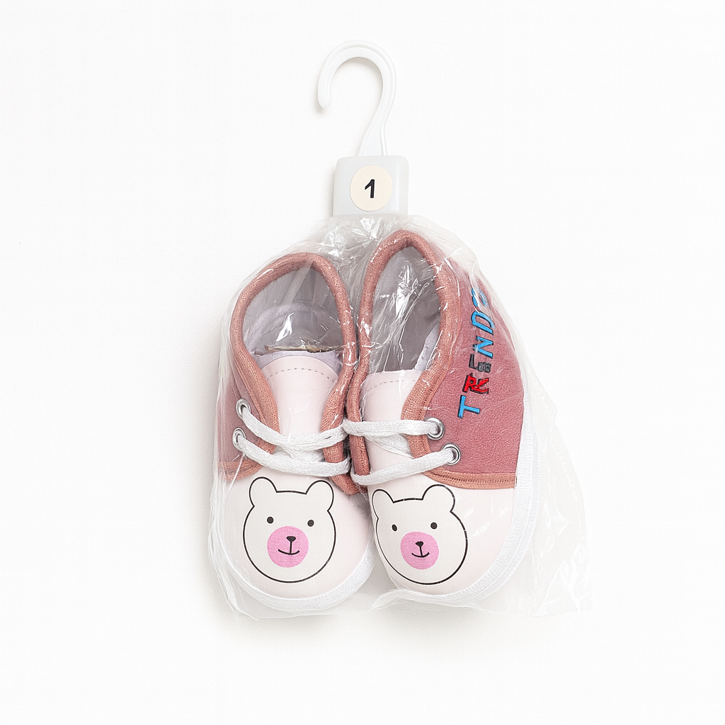 Baby Hoodie Body Suit With Shoes | Pink | New Born Baby Clothes - Image 3