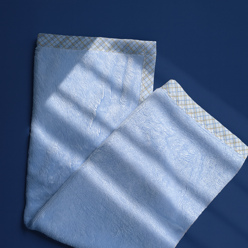 Winter Blanket for Baby | Imported Blue Color polyester- Cotton Blanket For infants - Image 3